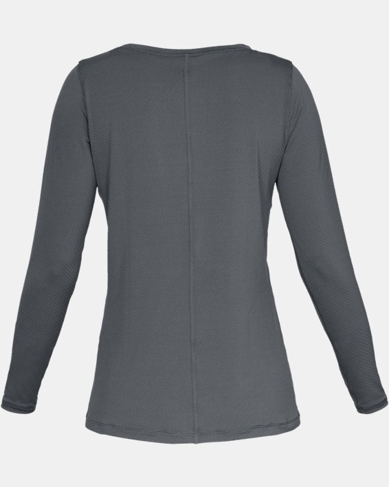 Women's HeatGear® Armour Long Sleeve in Gray image number 5